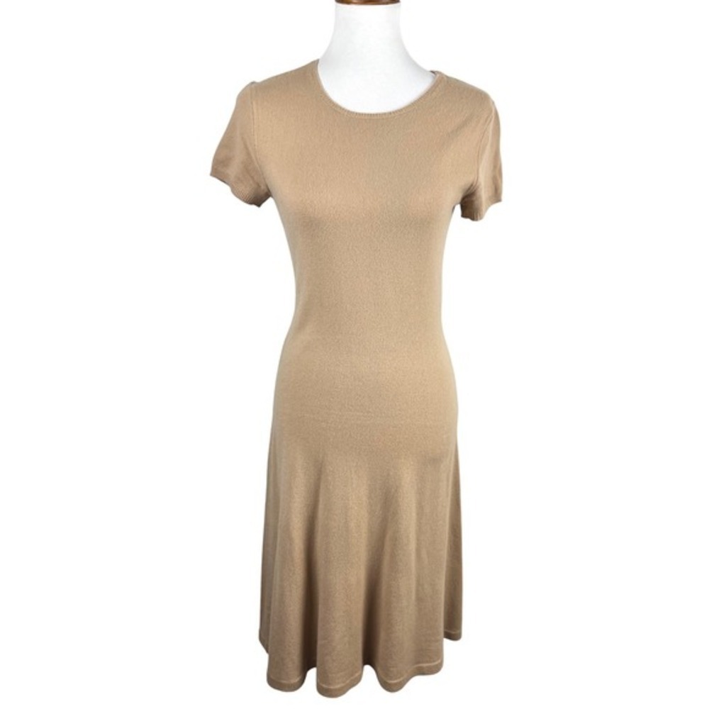 Ralph Lauren Black Label Knit Cashmere Sweater Dress Fit & Flare Size M (Fitted)